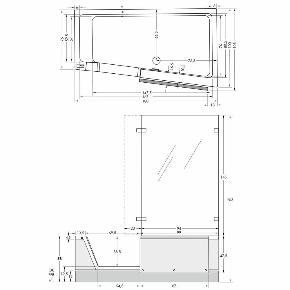 Repabad Easy-in Badewanne 180 Türe Links Eckeinbau Rechts 4 Repabad Easy-in Badewanne 180 Türe Links Eckeinbau Rechts – Bild 2
