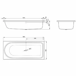 Bette BetteOcean Lowline 180 X 80 Cm, Überlauf Hinten -Badezimmer Verkaufs-Shop bette badewannen rechteckbadewannen betteocean lowline 2118751