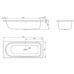 Bette BetteOcean Lowline 170 X 70 Cm, Überlauf Hinten -Badezimmer Verkaufs-Shop bette badewannen rechteckbadewannen ocean lowline 2118727