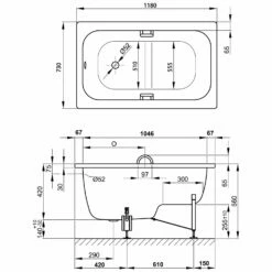 Bette Stufenwanne 118 X 73 X 42 Cm -Badezimmer Verkaufs-Shop bette stufenwanne 118 0 x 73 0 cm 2117755