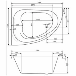 Caribia Delta XL Badewanne 180 X 130 Cm Mit Schürze, Für Ecke Links -Badezimmer Verkaufs-Shop caribia badewannen delta xl 180 130 9184935