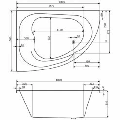 Caribia Delta XL Premium Whirlpool 180 X 130 Cm Mit Schürze, Für Ecke Links -Badezimmer Verkaufs-Shop caribia badewannen eck delta xl premium 5927974