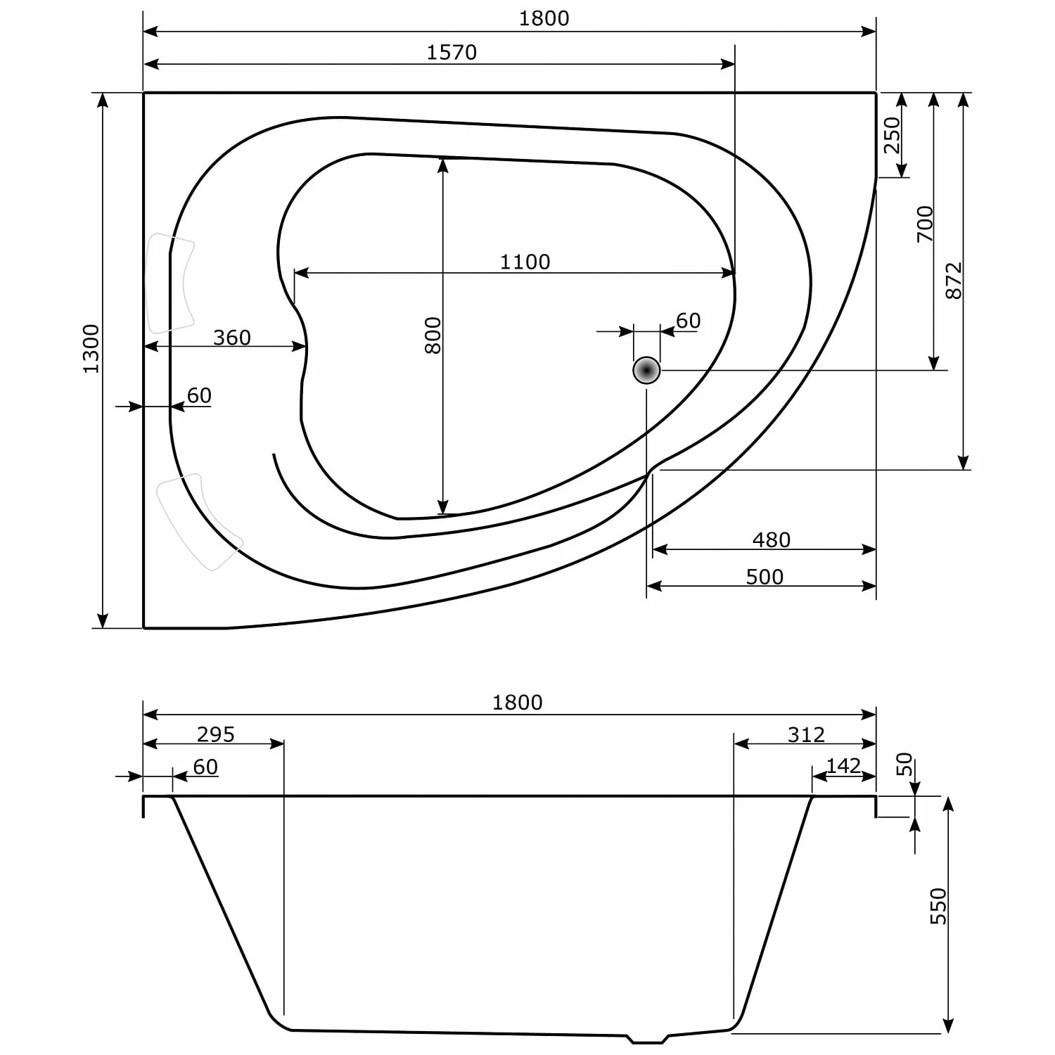 Caribia Delta XL Premium Whirlpool 180 X 130 Cm Ohne Schürze, Für Ecke Links 6 Caribia Delta XL Premium Whirlpool 180 X 130 Cm Ohne Schürze, Für Ecke Links – Bild 4