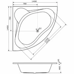 Caribia Rio Premium Whirlpool 140 X 140 Cm Ohne Schürze -Badezimmer Verkaufs-Shop caribia badewannen eck rio premium whirlpool 5927944