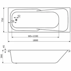 Caribia Rhodos Premium Whirlpool 180 X 75 Cm Mit Schürze -Badezimmer Verkaufs-Shop caribia badewannen rechteckbadewannen rhodos premium whirlpool 5927992