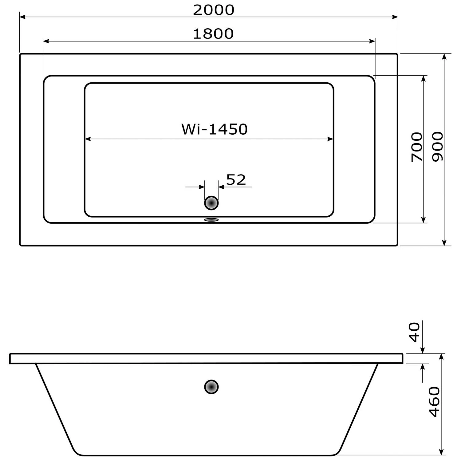 Caribia X-Tube Premium Whirlpool 200 X 90 Cm Mit Schürze 6 Caribia X-Tube Premium Whirlpool 200 X 90 Cm Mit Schürze – Bild 4
