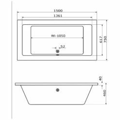 Caribia X-Tube Badewanne 150 X 75 Cm Ohne Schürze