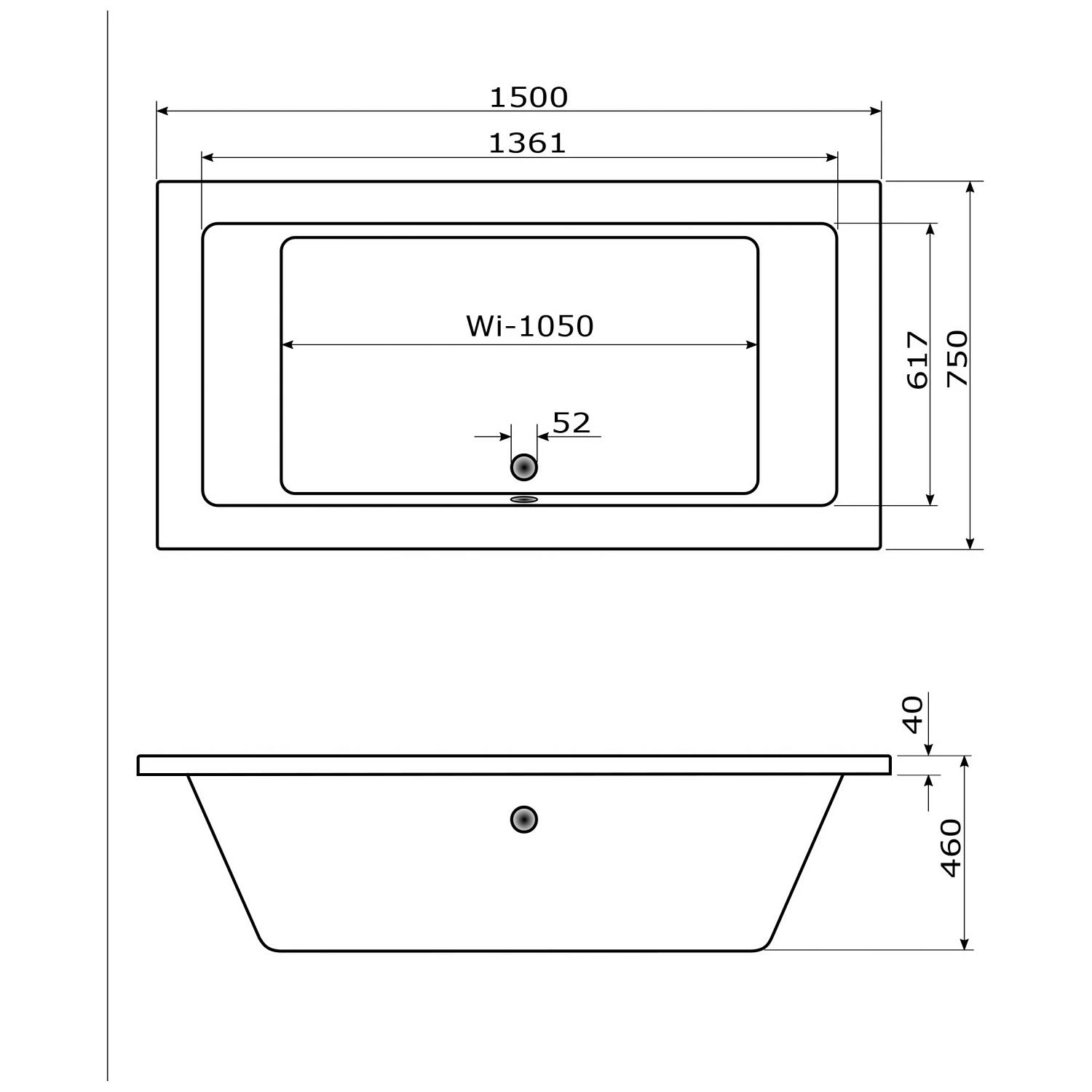 Caribia X-Tube Badewanne 150 X 75 Cm Ohne Schürze 3 Caribia X-Tube Badewanne 150 X 75 Cm Ohne Schürze
