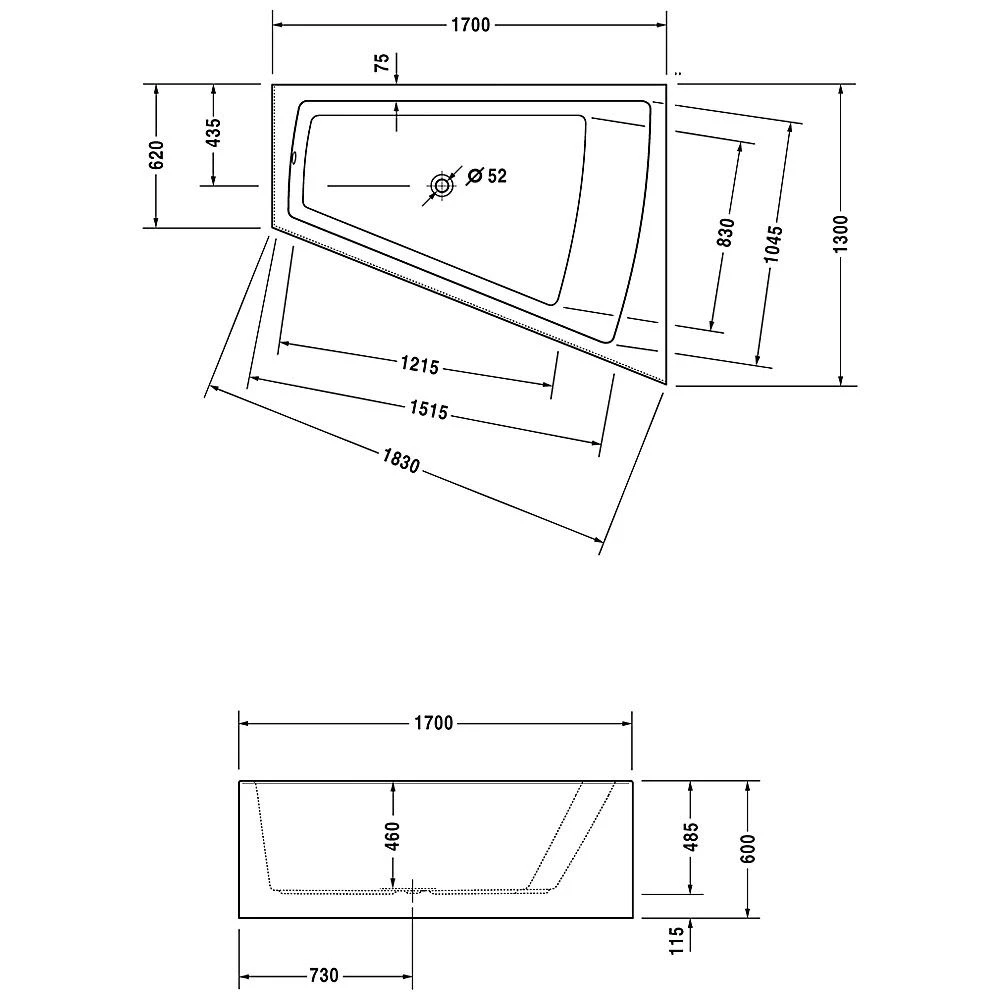 Duravit Paiova Eck-Badewanne 170 X 130 Cm Ecke Rechts Mit Angeformter Schürze Und Gestell 3 Duravit Paiova Eck-Badewanne 170 X 130 Cm Ecke Rechts Mit Angeformter Schürze Und Gestell