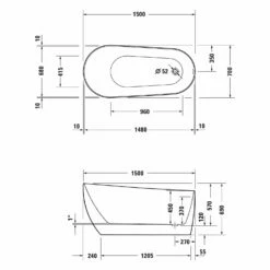 Duravit DuraFaro Badewanne 150 X 70 Cm 9 Duravit DuraFaro Badewanne 150 X 70 Cm -Badezimmer Verkaufs-Shop duravit badewannen durafaro 150 x 70 11028625