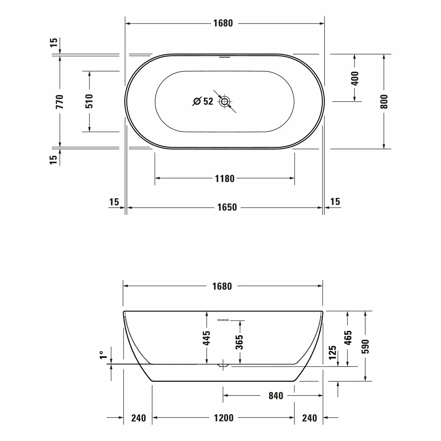 Duravit DuraKanto Badewanne 170 X 80 Cm 6 Duravit DuraKanto Badewanne 170 X 80 Cm – Bild 4