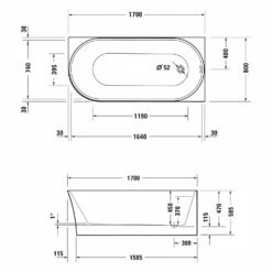 Duravit DuraSenja Badewanne 170 X 80 Cm 10 Duravit DuraSenja Badewanne 170 X 80 Cm -Badezimmer Verkaufs-Shop duravit badewannen durasenja 170 x 80 11029906