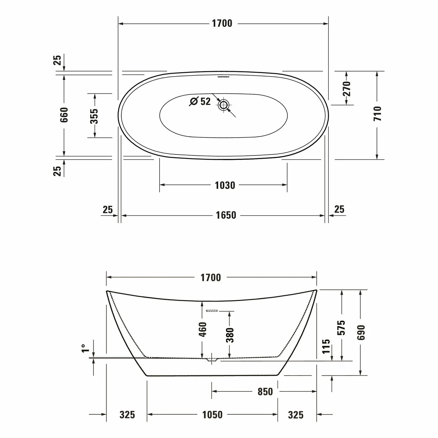 Duravit DuraVato Badewanne 170 X 71 Cm 6 Duravit DuraVato Badewanne 170 X 71 Cm – Bild 4