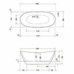 Duravit DuraVato Badewanne 180 X 80 Cm -Badezimmer Verkaufs-Shop duravit badewannen duravato 170 x 80 11029525