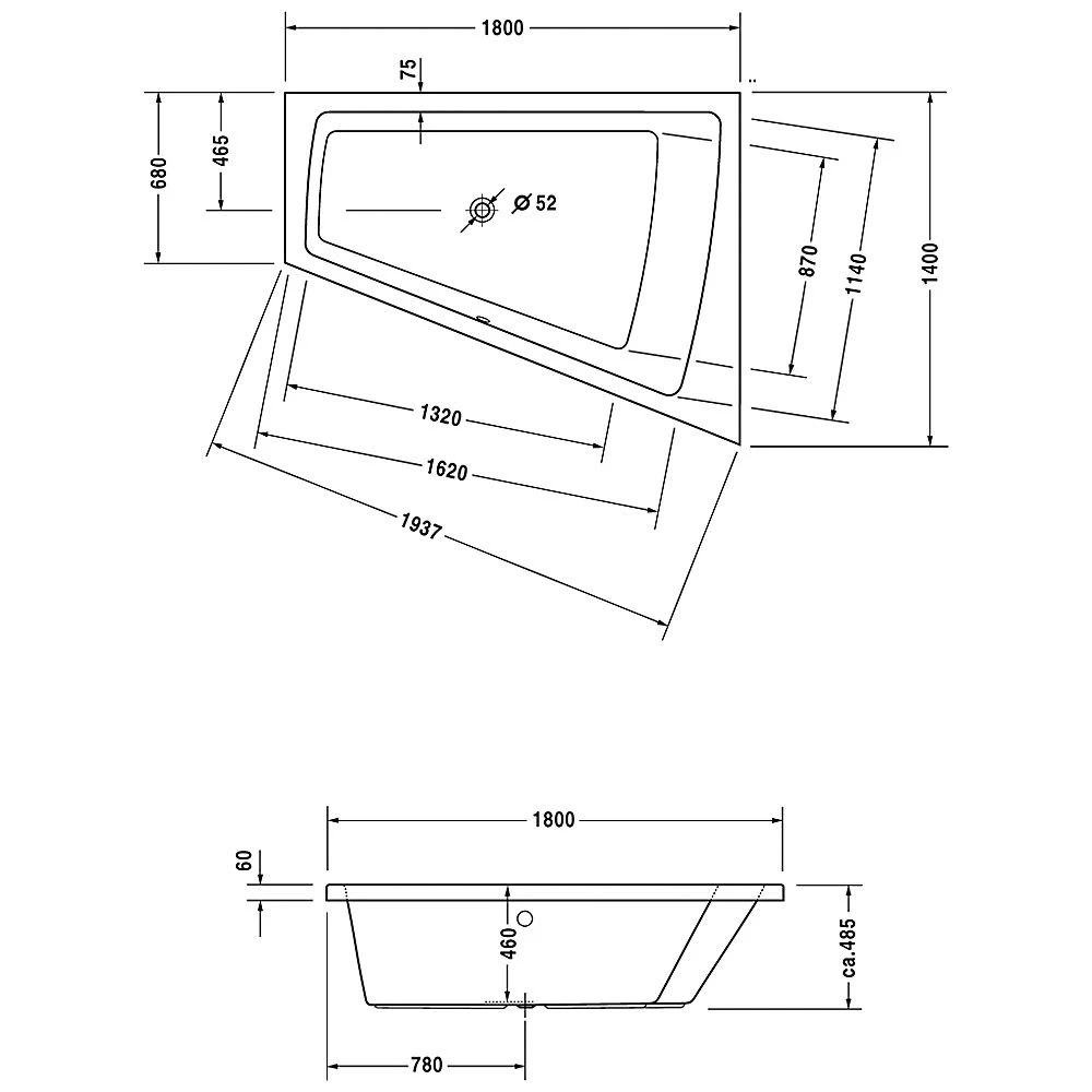 Duravit Paiova Eck-Badewanne 180 X 140 Cm Ecke Rechts 5 Duravit Paiova Eck-Badewanne 180 X 140 Cm Ecke Rechts – Bild 3