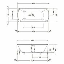 Duravit Qatego Rechteck-Badewanne 180 X 80 Cm, Freistehend 10 Duravit Qatego Rechteck-Badewanne 180 X 80 Cm, Freistehend -Badezimmer Verkaufs-Shop duravit qatego badewannen whirlwannen rechteck 180 11079346