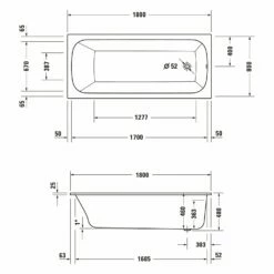 Duravit Qatego Rechteck-Whirlwanne Mit Air-System 180 X 80 Cm, Einbauversion