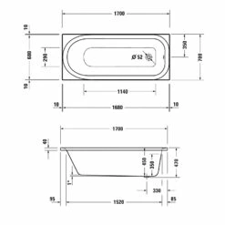 Duravit Soleil By Starck Badewanne 170 X 70 Cm