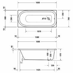 Duravit Soleil By Starck Whirlwanne 160 X 70 Cm