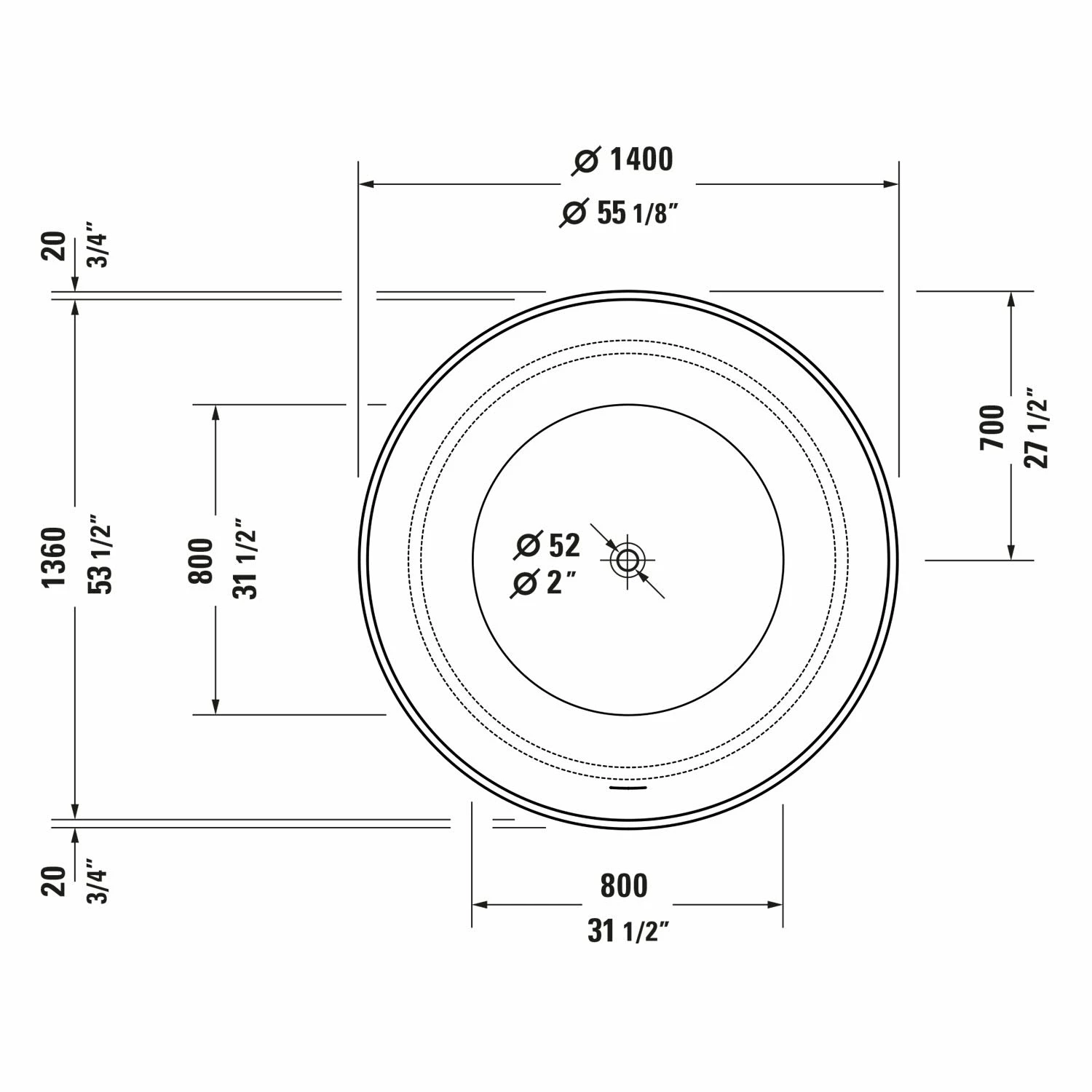 Duravit White Tulip Badewanne Freistehend Rund Ø 140 Cm 6 Duravit White Tulip Badewanne Freistehend Rund Ø 140 Cm – Bild 4