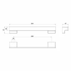 Emco Cue Wannengriff 30 Cm