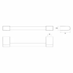 Emco Flow Black Wannengriff 30 Cm