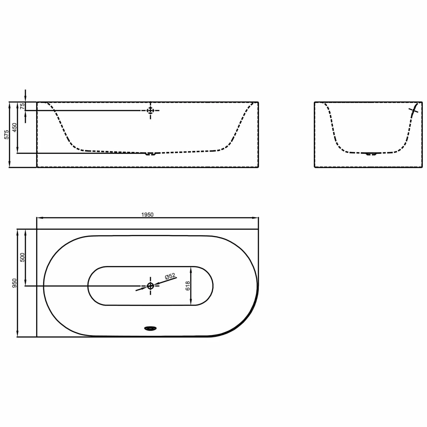 Bette Lux Oval IV Silhouette Eckbadewanne 195 X 95 Cm 5 Bette Lux Oval IV Silhouette Eckbadewanne 195 X 95 Cm – Bild 3