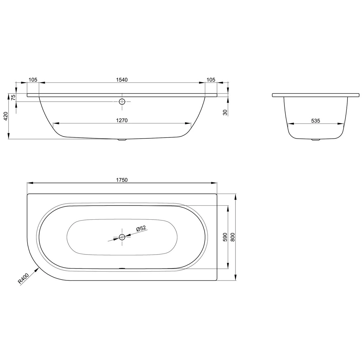 Bette Starlet V Badewanne 175 X 80 Cm 3 Bette Starlet V Badewanne 175 X 80 Cm