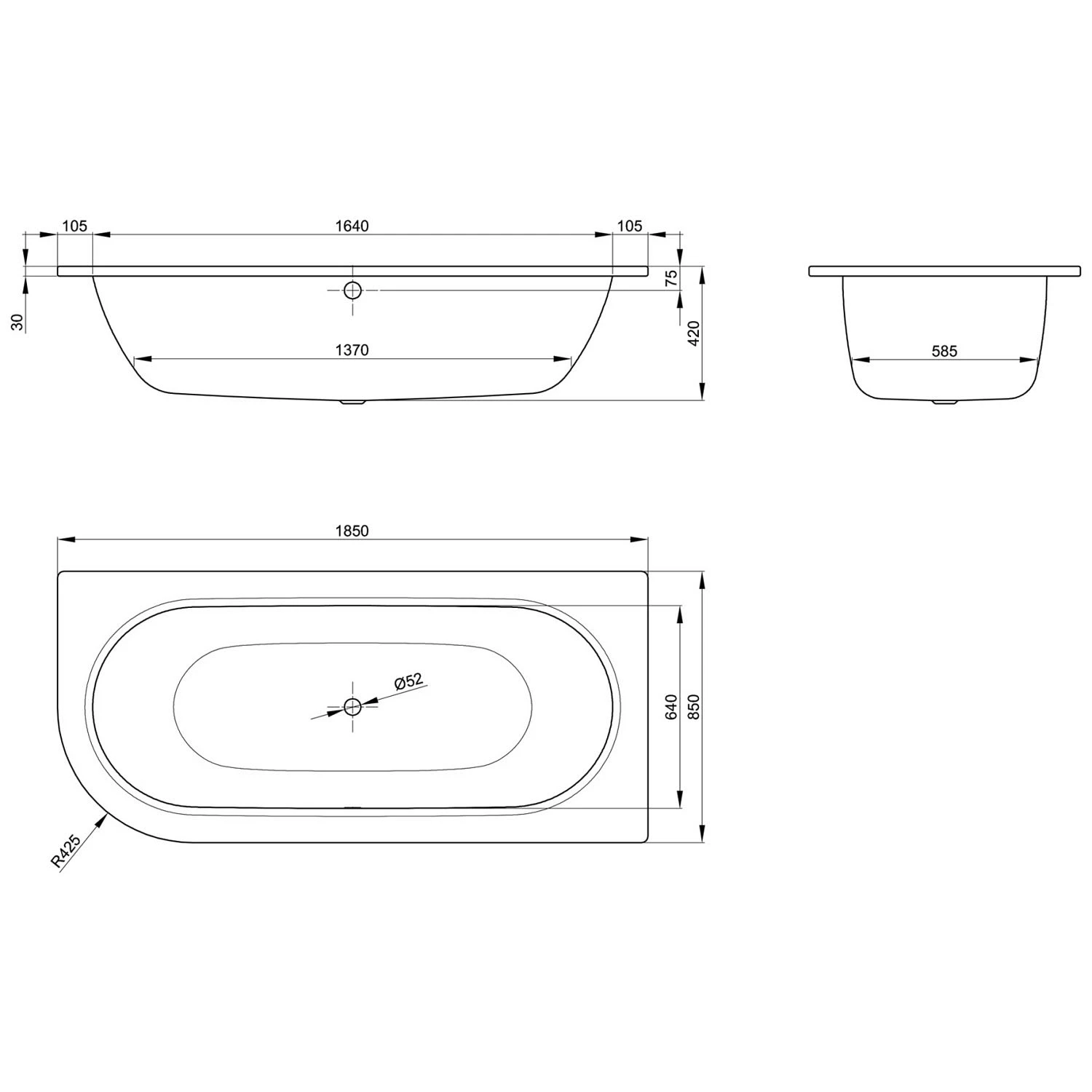 Bette Starlet V Badewanne 185 X 85 Cm Ohne Griffbohrung 3 Bette Starlet V Badewanne 185 X 85 Cm Ohne Griffbohrung