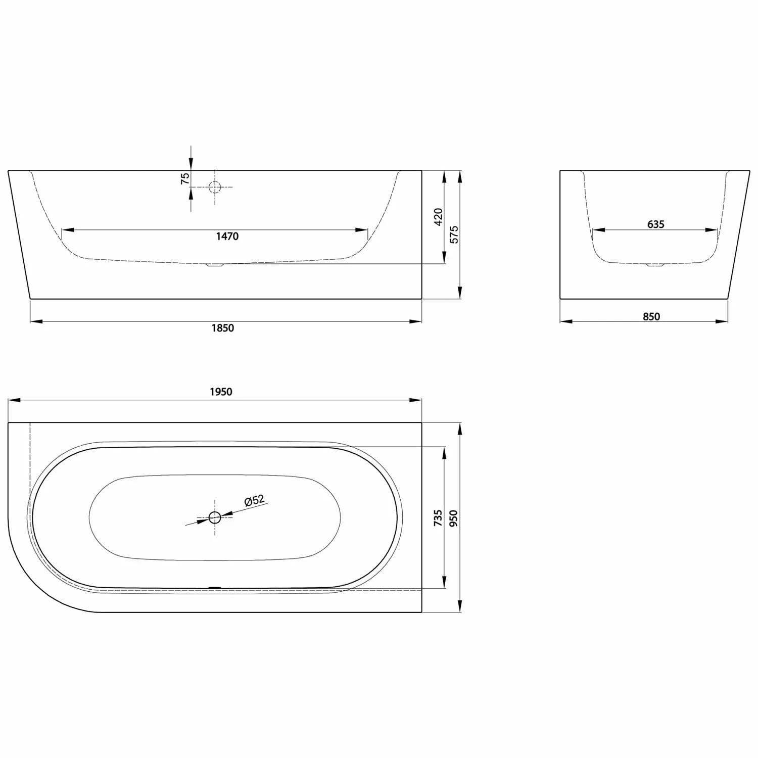 Bette Starlet V Silhouette Eckbadewanne 195 X 95 Cm 6 Bette Starlet V Silhouette Eckbadewanne 195 X 95 Cm – Bild 4