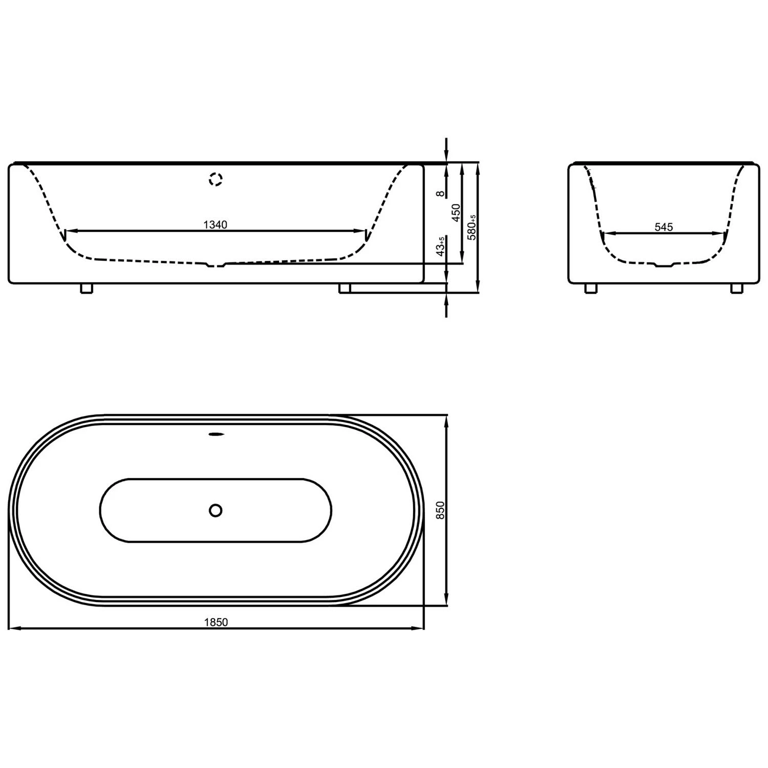 Bette Lux Oval Couture Freistehende Oval-Badewanne 180 X 80 Cm 6 Bette Lux Oval Couture Freistehende Oval-Badewanne 180 X 80 Cm – Bild 4