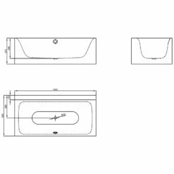 Bette LUX Silhouette Side Freistehende Badewanne 180 X 90 Cm -Badezimmer Verkaufs-Shop hersteller bette badewannen freistehende lux silhouette 2118331