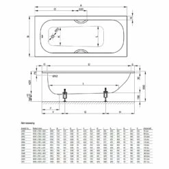 Bette Form Badewanne 170 X 70 X 42 Cm, 2 Griffbohrungen -Badezimmer Verkaufs-Shop hersteller bette badewannen rechteckbadewannen form 170 3295883