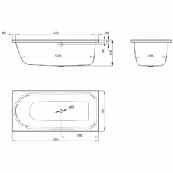 Bette Ocean Badewanne 150 X 70 Cm, Überlauf Vorne -Badezimmer Verkaufs-Shop hersteller bette badewannen rechteckbadewannen ocean 150 2118790