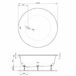 Bette BettePond Einbau-Rundbadewanne 150 X 150 Cm -Badezimmer Verkaufs-Shop hersteller bette badewannen rundbadewannen bettepond einbau 2978504