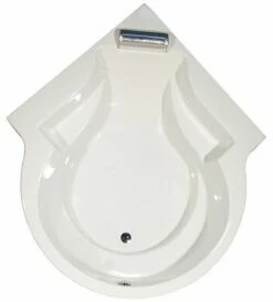 Caribia Santorin Long Eck-Badewanne 120 X 193 Cm