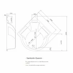 Caribia Santorin Queen Eck-Badewanne 138 X 200 Cm