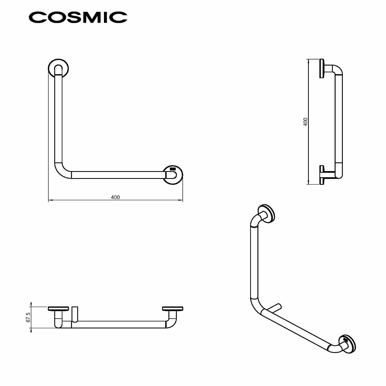 COSMIC Architect Wannengriff 90 Grad Links 3 COSMIC Architect Wannengriff 90 Grad Links