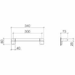 Dornbracht IMO Wannengriff 30 Cm