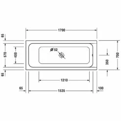 Duravit D-Code Rechteck Whirlwanne 170 X 70 Cm Mit Jet Project