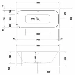 Duravit Happy D.2 Plus Whirlwanne 180 X 80 Cm Ecke Rechts, Mit Air System