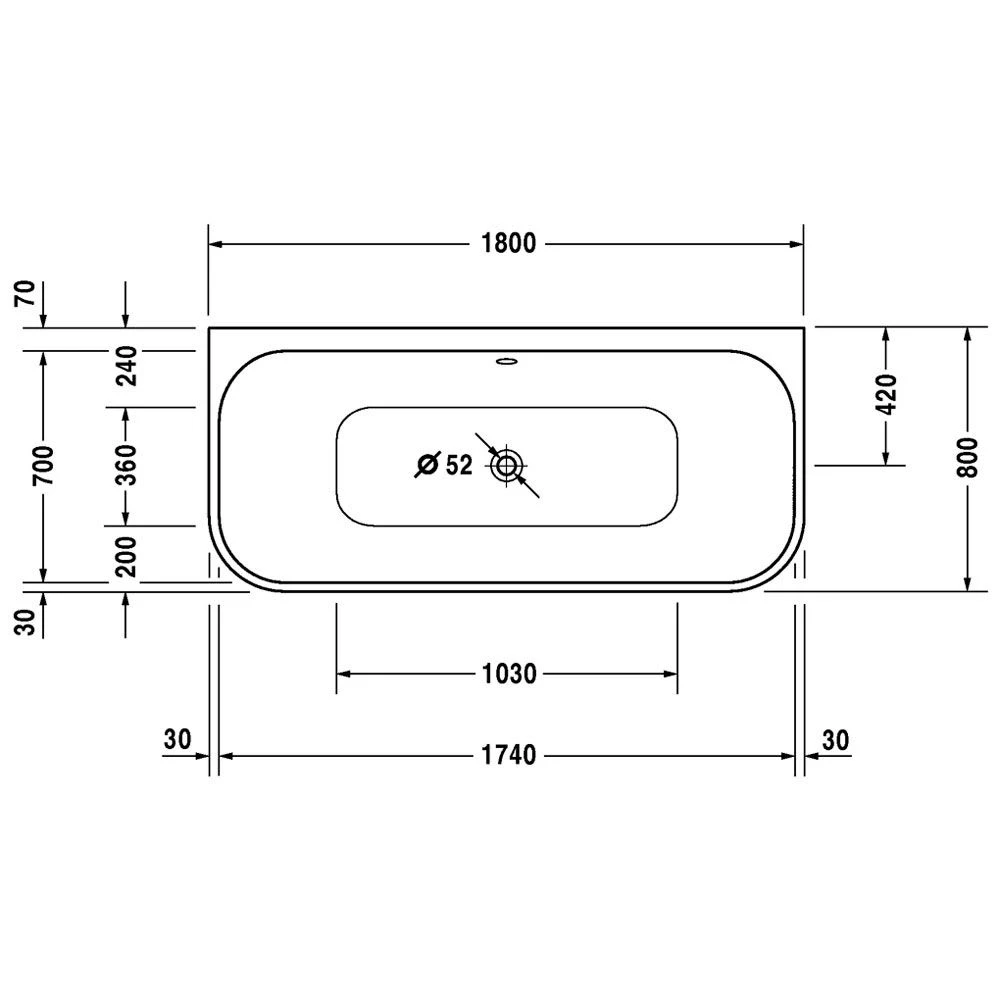 Duravit Happy D2 Rechteck Whirlwanne 180 X 80 Cm Mit Jet System, Vorwand 3 Duravit Happy D2 Rechteck Whirlwanne 180 X 80 Cm Mit Jet System, Vorwand