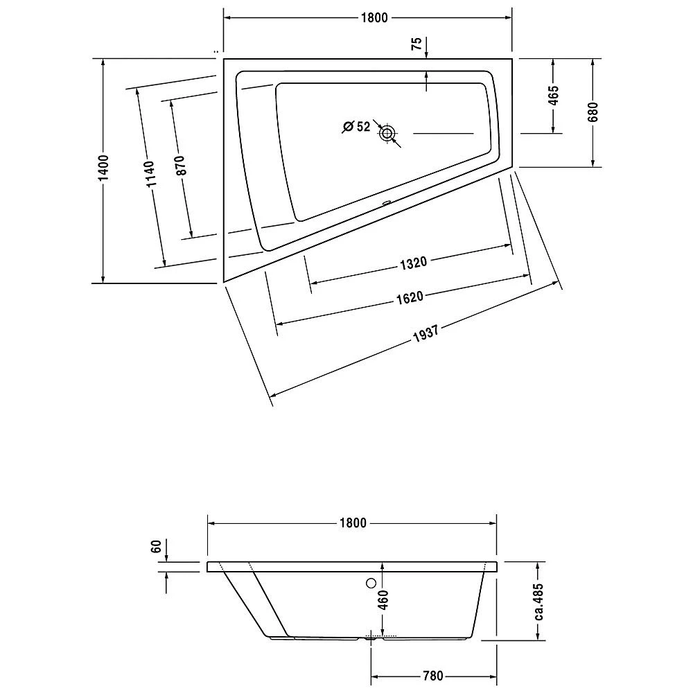Duravit Paiova Eck-Badewanne 180 X 140 Cm Ecke Links 5 Duravit Paiova Eck-Badewanne 180 X 140 Cm Ecke Links – Bild 3