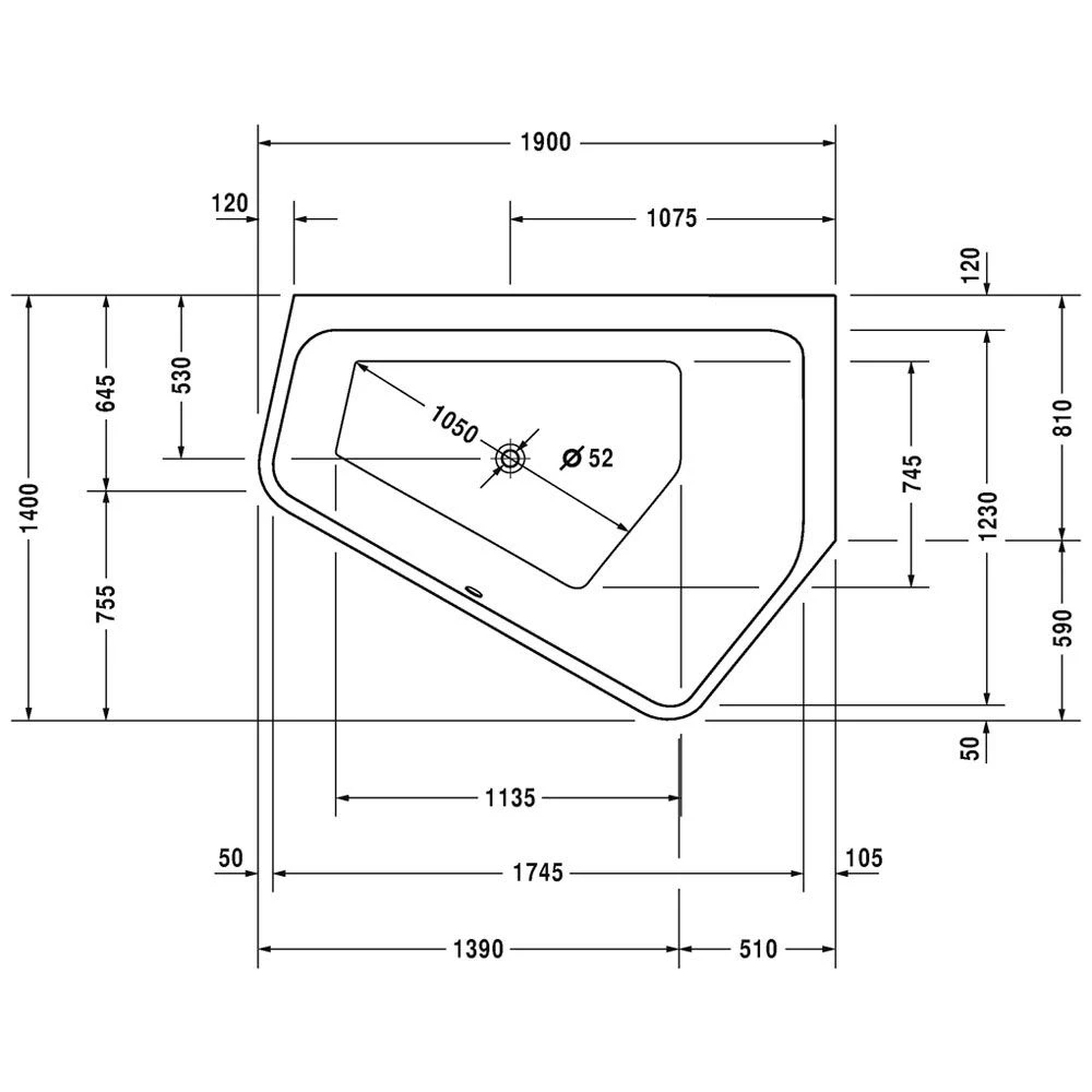 Duravit Paiova 5-Eck Whirlwanne 190 X 140 Cm Mit Jet System, Ecke Rechts 3 Duravit Paiova 5-Eck Whirlwanne 190 X 140 Cm Mit Jet System, Ecke Rechts