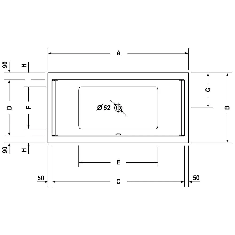 Duravit Starck Rechteck Whirlwanne 190 X 90 Cm Mit Combi-System P, Zwei Rückenschrägen 4 Duravit Starck Rechteck Whirlwanne 190 X 90 Cm Mit Combi-System P, Zwei Rückenschrägen – Bild 2