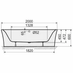 DUSCHOLUX Prime-Line Free Freistehende Ovalwanne 200 X 90 Cm -Badezimmer Verkaufs-Shop hersteller duscholux badewannen ovalbadewannen prime line 730892