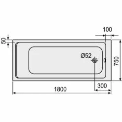 DUSCHOLUX Prime-Line 261 Badewanne 180 X 75 Cm -Badezimmer Verkaufs-Shop hersteller duscholux badewannen rechteckbadewannen prime line 1067136
