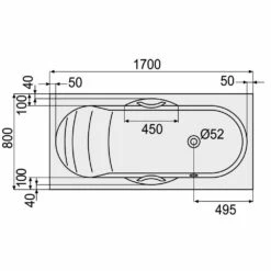 DUSCHOLUX Ancona 243 Vario Badewanne 170 X 80 Cm -Badezimmer Verkaufs-Shop hersteller duscholux rechteckbadewannen ancona 243 vario 1067123