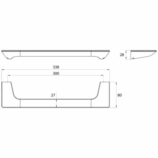 Emco Art Wannengriff 30 Cm -Badezimmer Verkaufs-Shop hersteller emco bad accessoires serie art 1244120