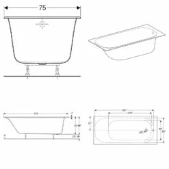 Geberit Soana Badewanne 170 X 75 Cm